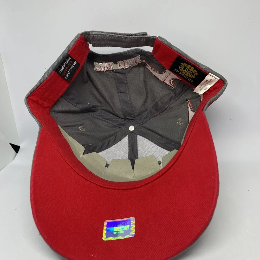 BRISTOL MOTOR SPEEDWAY FIRE‎ TEAM RACING FLAMES BALL CAP TRUCKER HAT GRAY RED